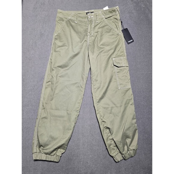 True Religion Bobbi Baggy Cargo Jogger Pants Kalamata Green Size 29 NEW‎ Army